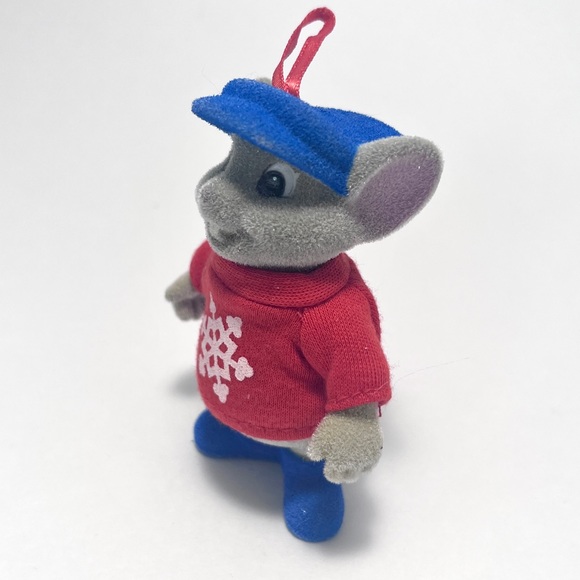 Miss Bianca & Bernard vintage 1990 McDonald's Christmas flocked tree ornaments. - Picture 6 of 9